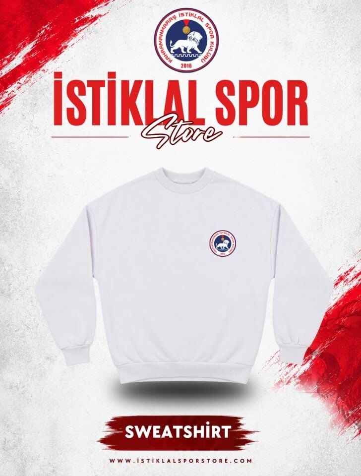 İstiklal Spor Sweatshirt (Beyaz)