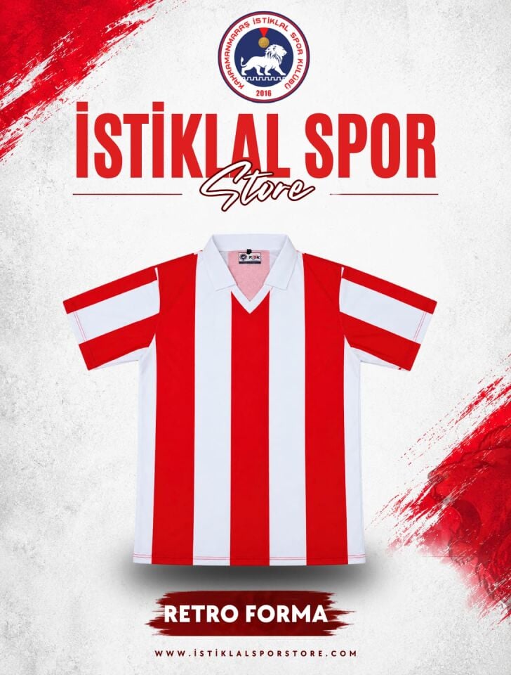 İstiklal Spor Retro Forma (Kırmızı-Beyaz)