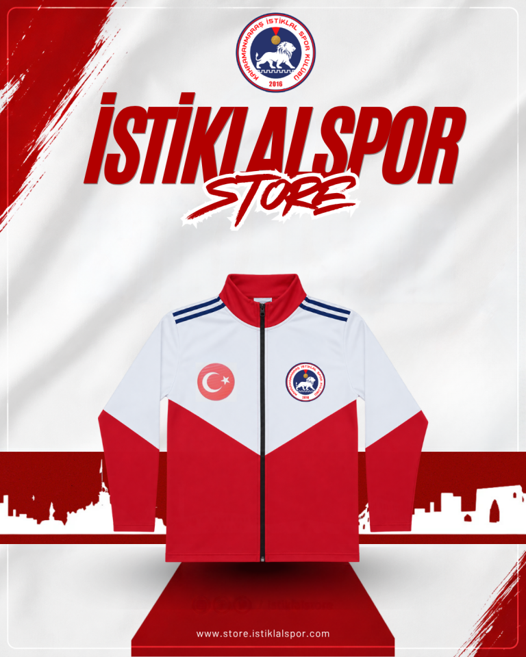 Fermuarlı Polyester Eşofman Takımları (Çocuk Kırmızı)
